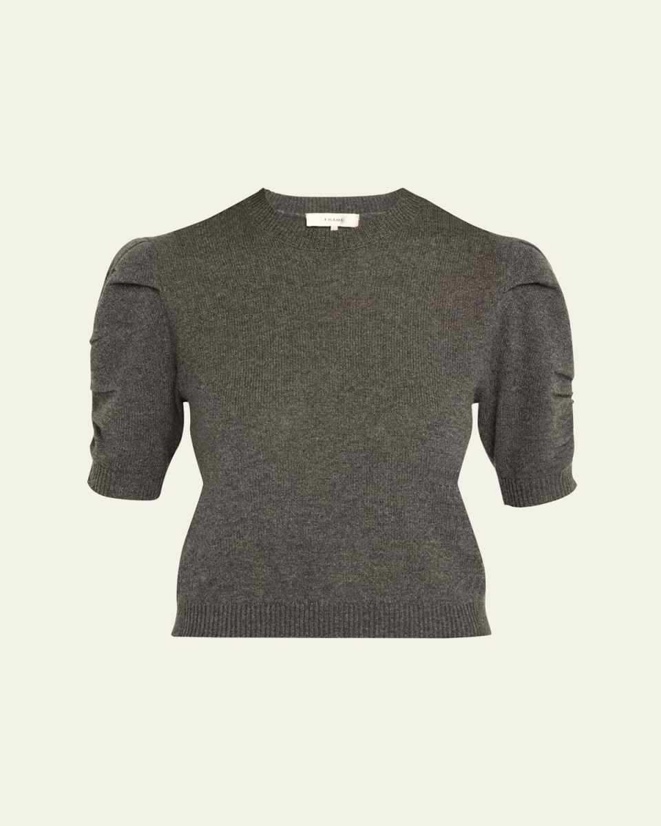 Ruched Cashmere-Wool Sweater